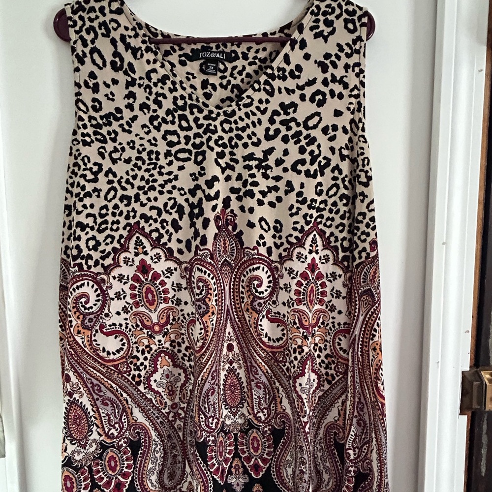 Roz & Ali Animal Print Top